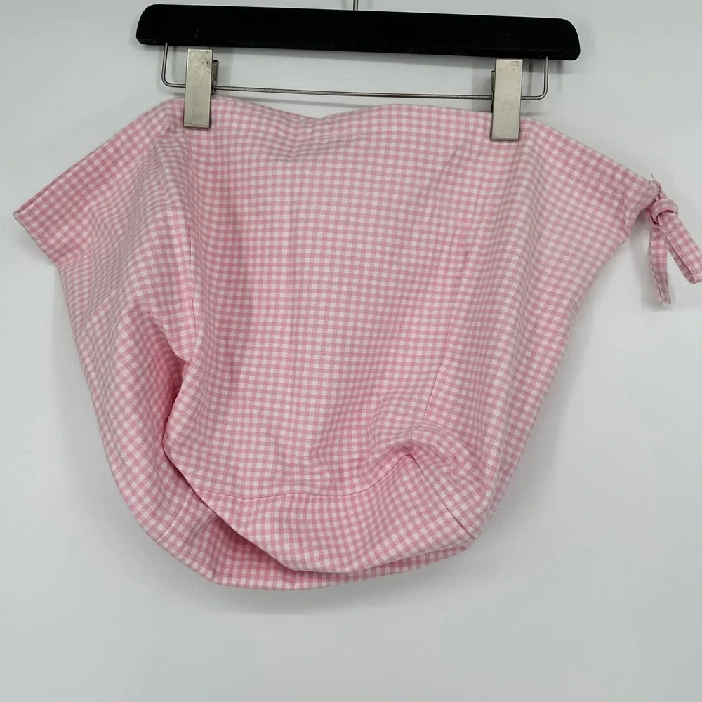 Pottery Barn Pink Gingham Fabric Storage Bag Liner‎ Nursery Large Cottagecore